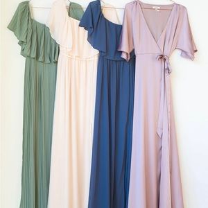 Purple wedding guest dress